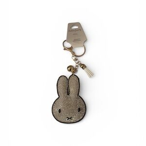 Miffy Rhinestone Bunny Keychain with Tassel